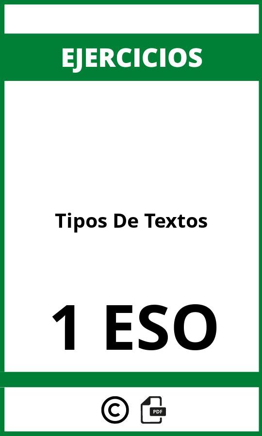 Ejercicios Tipos De Textos 1 ESO PDF