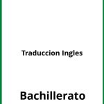 Ejercicios Traduccion Ingles Bachillerato PDF