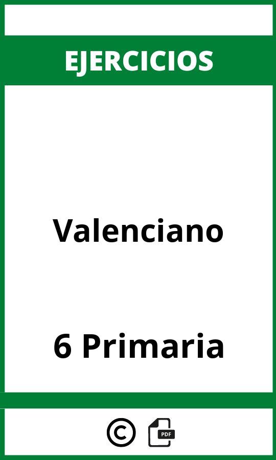 Ejercicios Valenciano 6 Primaria PDF