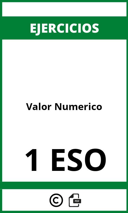 Ejercicios Valor Numerico 1 ESO PDF