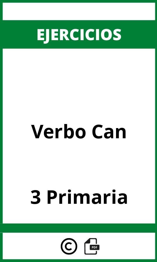 Ejercicios Verbo Can 3 Primaria PDF