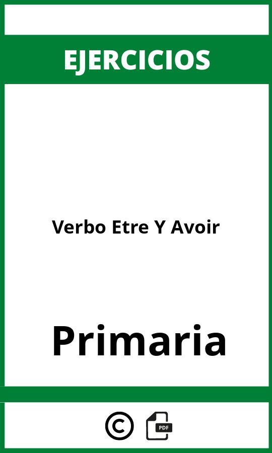 Ejercicios Verbo Etre Y Avoir PDF Primaria