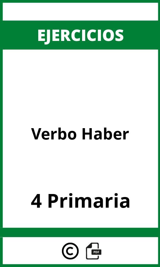 Ejercicios Verbo Haber 4 Primaria PDF