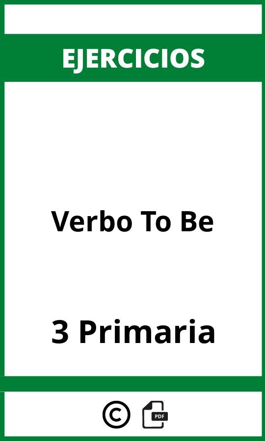 Ejercicios Verbo To Be PDF 3 Primaria