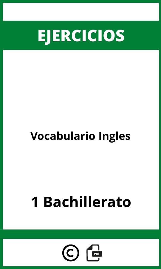 Ejercicios Vocabulario Ingles 1 Bachillerato PDF