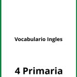 Ejercicios Vocabulario Ingles 4 Primaria PDF