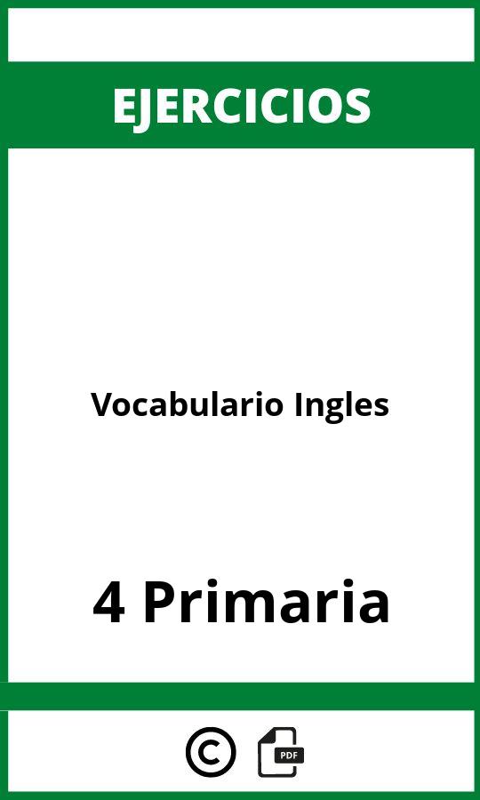 Ejercicios Vocabulario Ingles 4 Primaria PDF