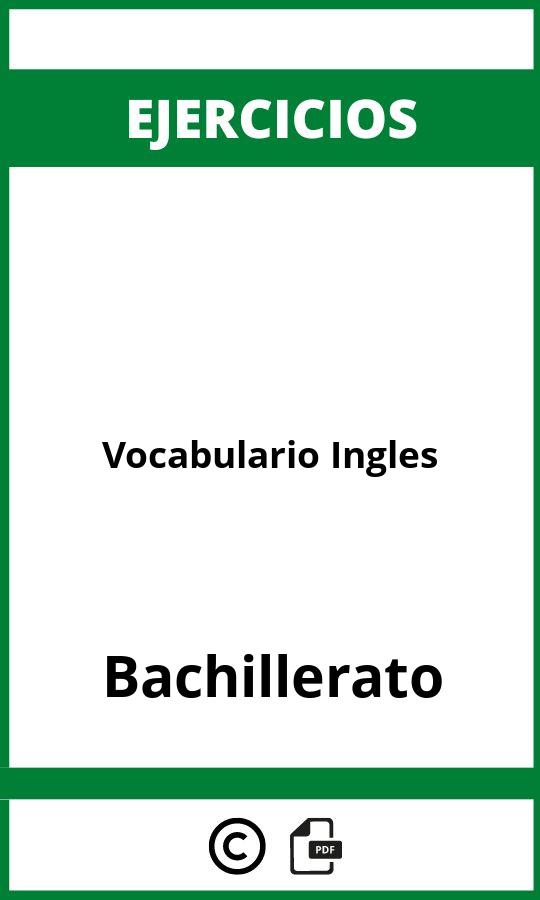 Ejercicios Vocabulario Ingles Bachillerato PDF