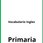 Ejercicios Vocabulario Ingles PDF Primaria
