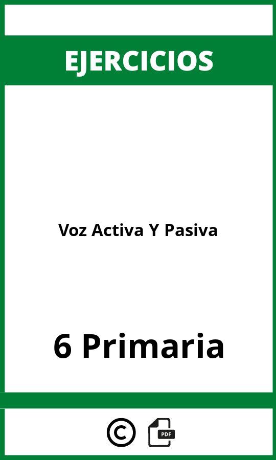 Ejercicios Voz Activa Y Pasiva 6 Primaria PDF