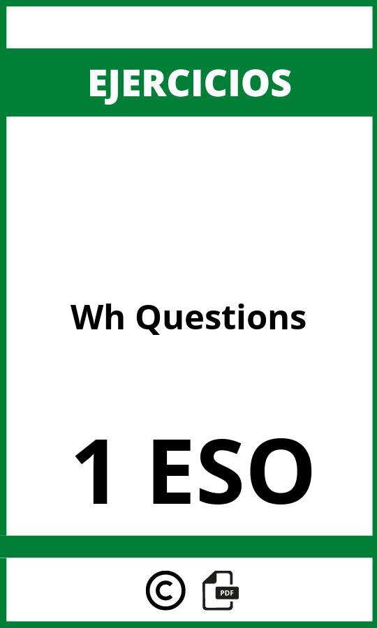 Ejercicios Wh Questions 1 ESO PDF