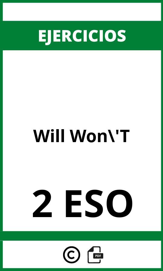 Ejercicios Will Won'T 2 ESO PDF