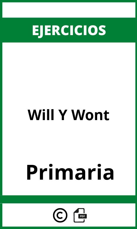 Ejercicios Will Y Wont Primaria PDF