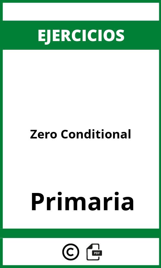 Ejercicios Zero Conditional Primaria PDF