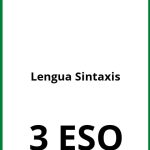 Lengua 3 ESO Sintaxis Ejercicios  PDF