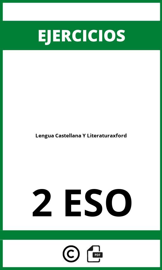 Lengua Castellana Y Literatura 2 ESO Oxford Ejercicios  PDF