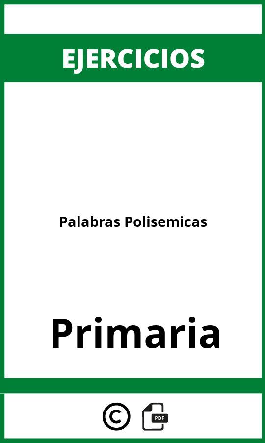 Palabras Polisémicas Ejercicios Primaria PDF