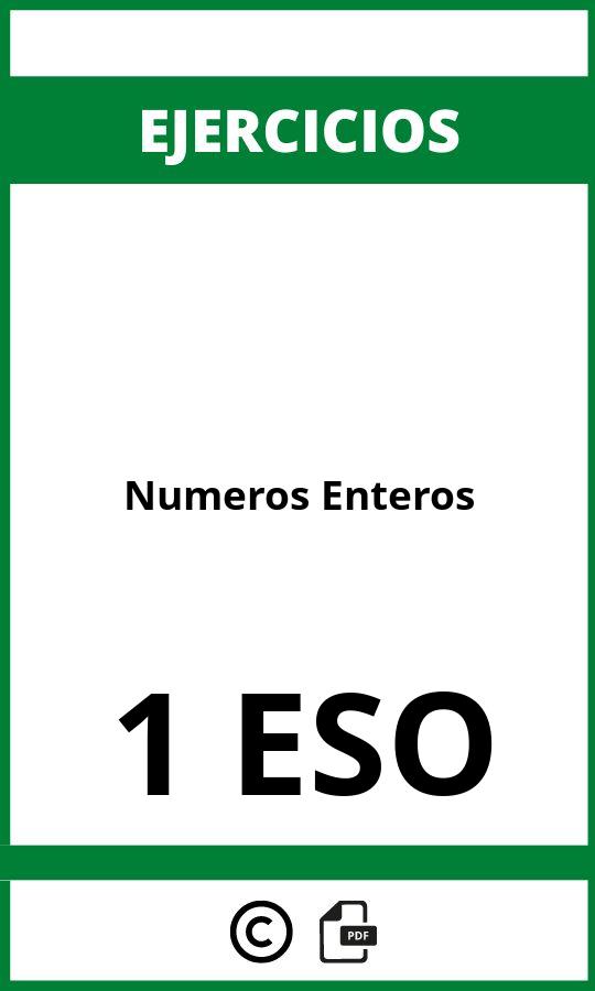 PDF Ejercicios Numeros Enteros 1 ESO