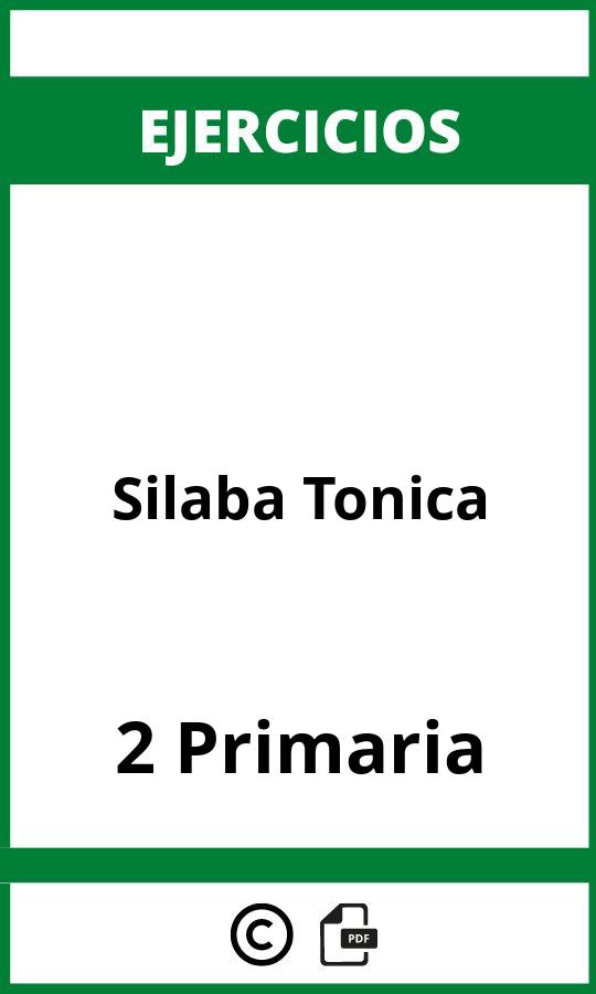PDF Ejercicios Silaba Tonica 2 Primaria