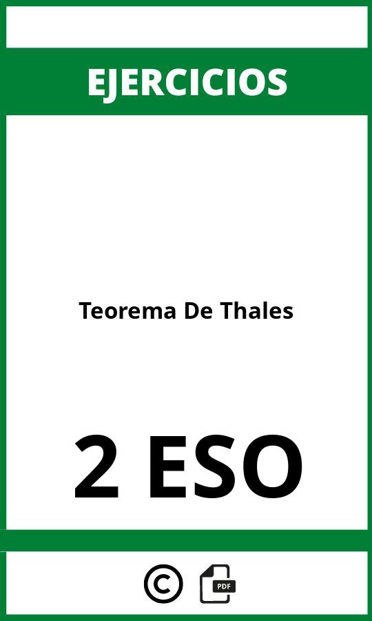 Teorema De Thales Ejercicios 2 ESO PDF