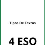 Tipos De Textos 4 ESO Ejercicios PDF