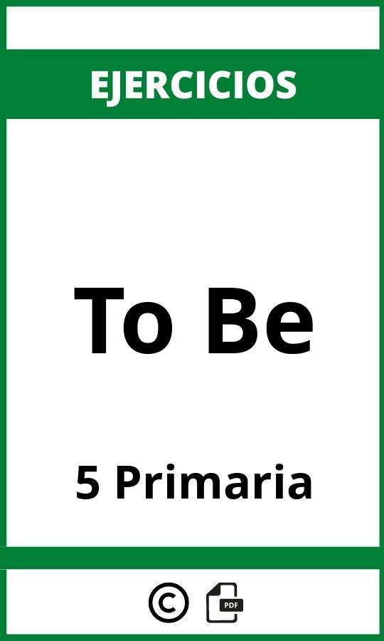 To Be 5 Primaria Ejercicios PDF