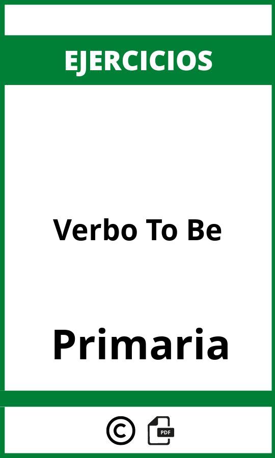 Verbo To Be Ejercicios Primaria PDF